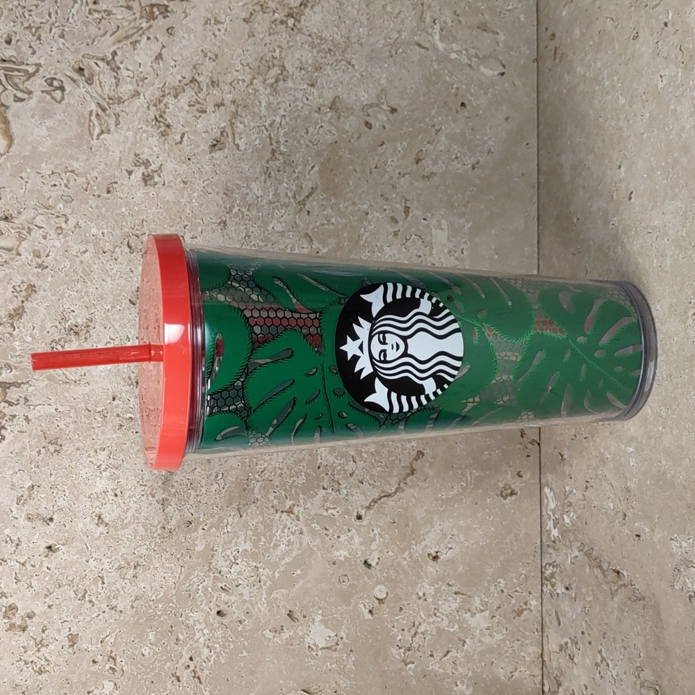 Starbucks Green Leaves & Lace 24oz Acrylic Tumbler
